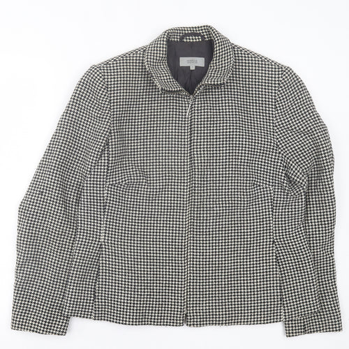 Marks and Spencer Womens Black Geometric Jacket Size 16 Zip