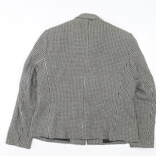 Marks and Spencer Womens Black Geometric Jacket Size 16 Zip
