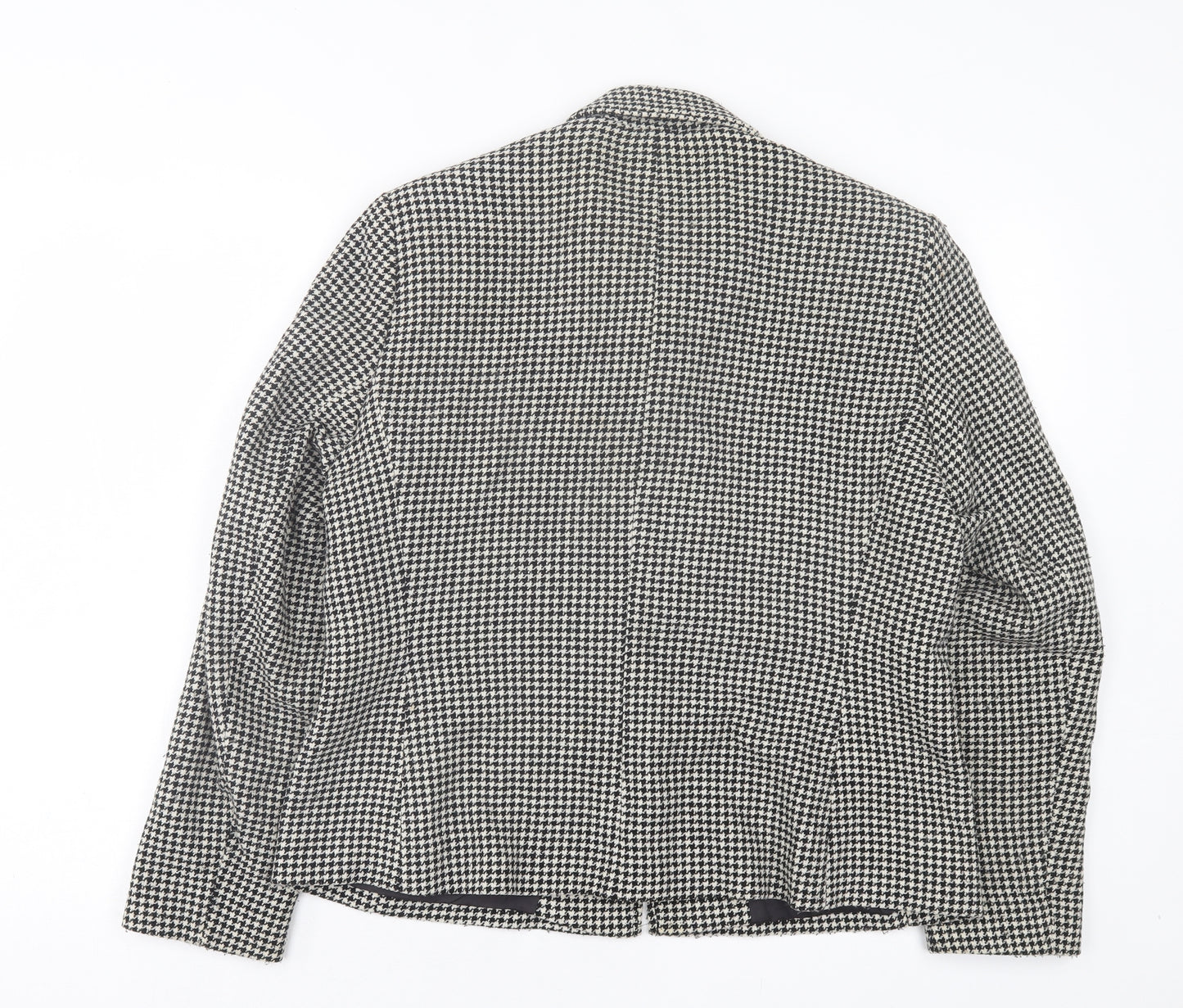 Marks and Spencer Womens Black Geometric Jacket Size 16 Zip