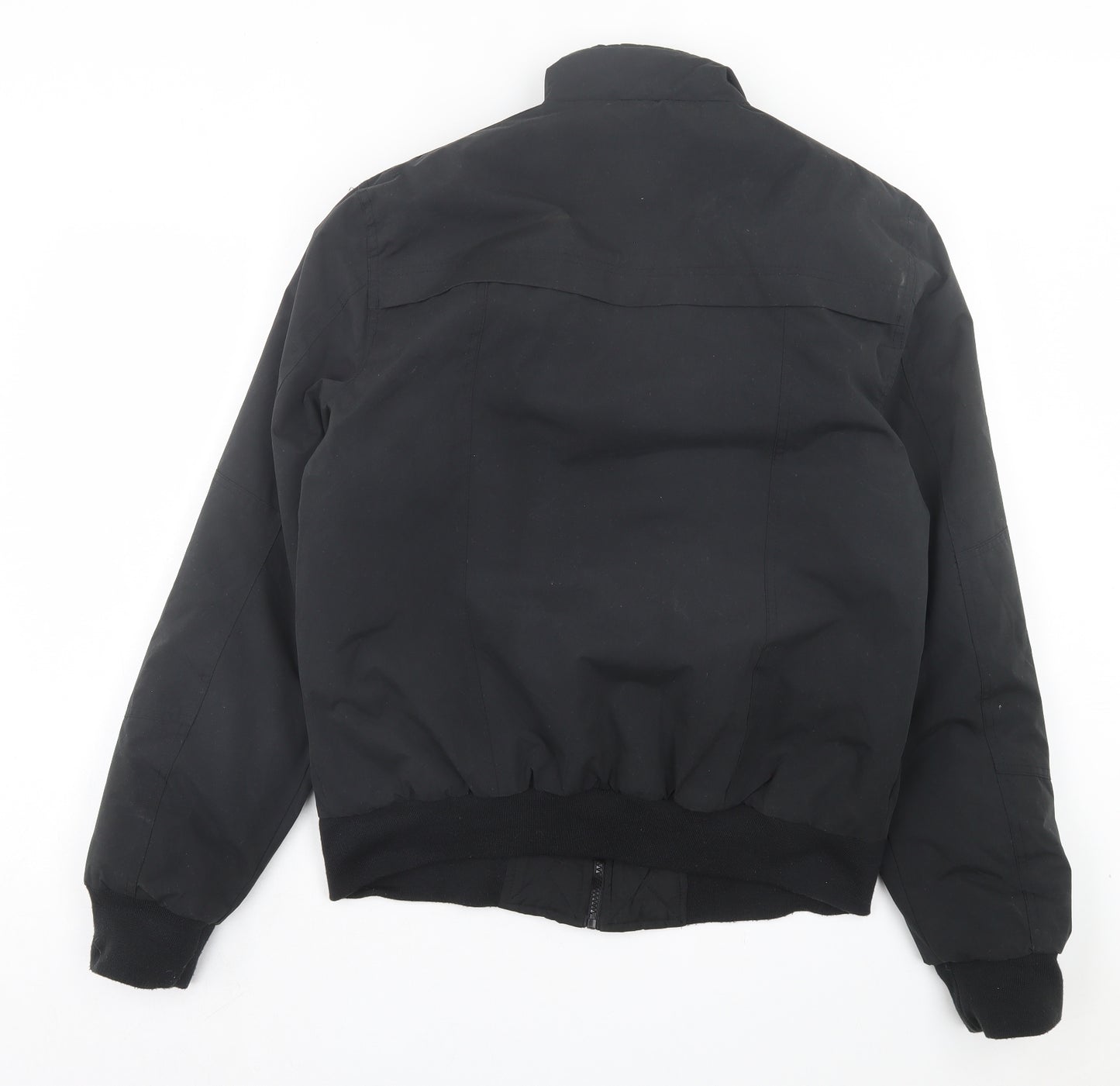 Peacocks Mens Black Bomber Jacket Jacket Size M Zip