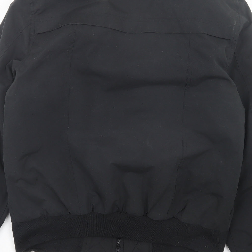 Peacocks Mens Black Bomber Jacket Jacket Size M Zip