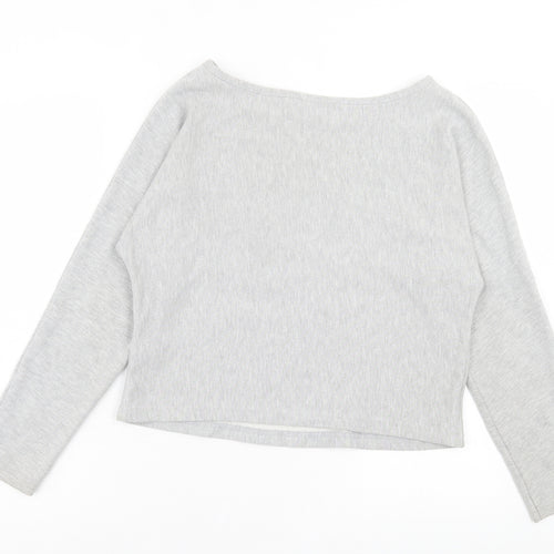 Miss Selfridge Womens Grey Cotton Pullover Sweatshirt Size 12 Pullover - Paris Has My Heart