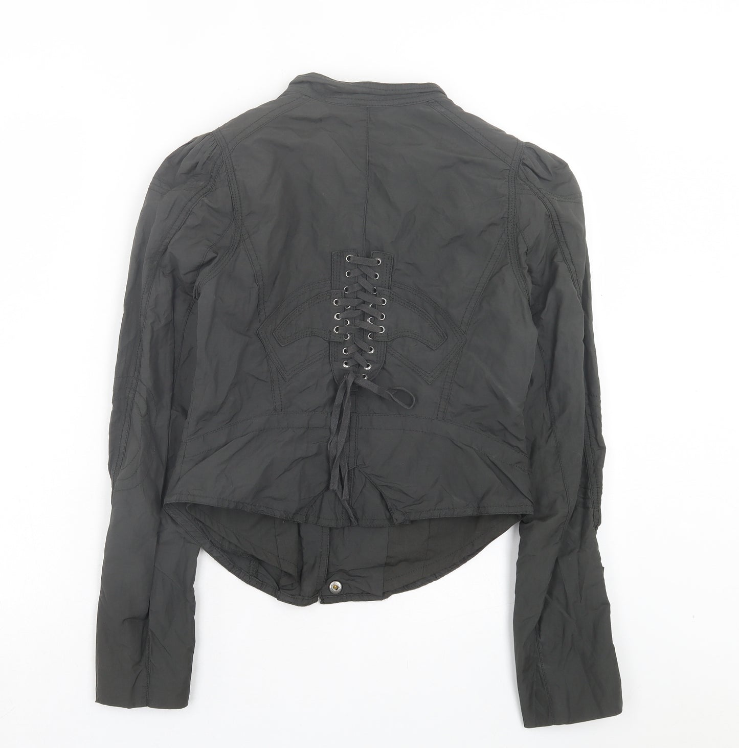 River Island Womens Green Jacket Size 12 Zip