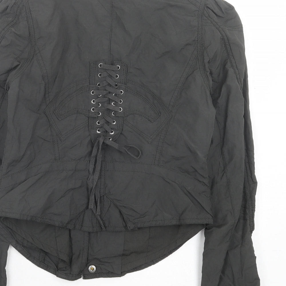 River Island Womens Green Jacket Size 12 Zip