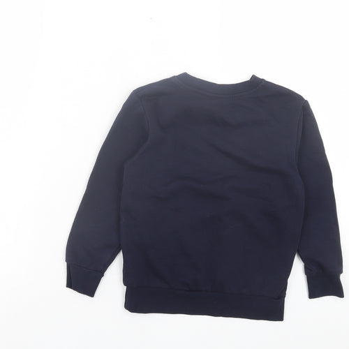 George Boys Blue Cotton Pullover Sweatshirt Size 5-6 Years Pullover