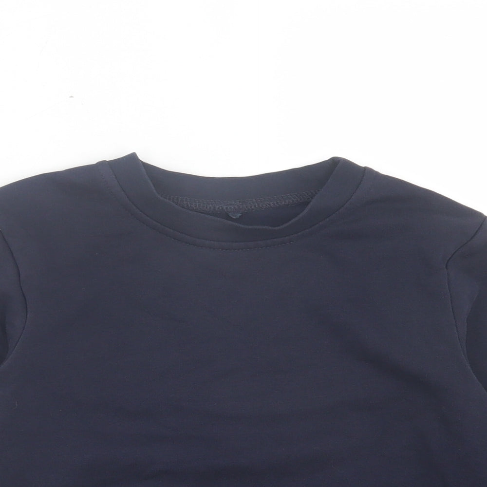 George Boys Blue Cotton Pullover Sweatshirt Size 5-6 Years Pullover