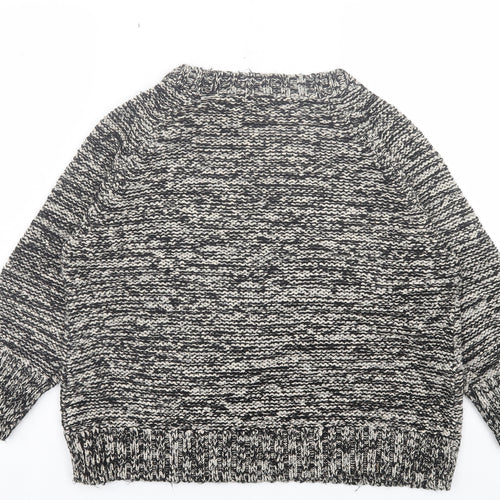 M&Co Womens Grey Crew Neck Acrylic Pullover Jumper Size M