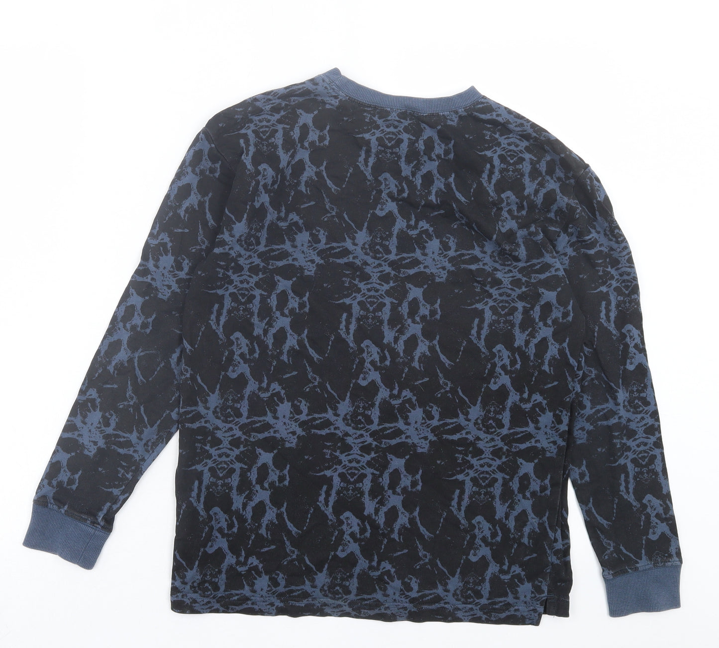 H&M Boys Blue Geometric Cotton Pullover Sweatshirt Size 10-11 Years Pullover - Very Chill