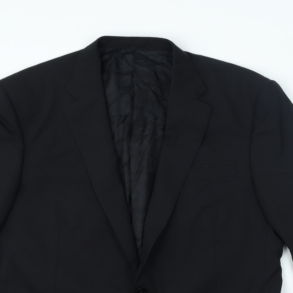 Ralph Lauren Mens Black Polyester Jacket Suit Jacket Size M