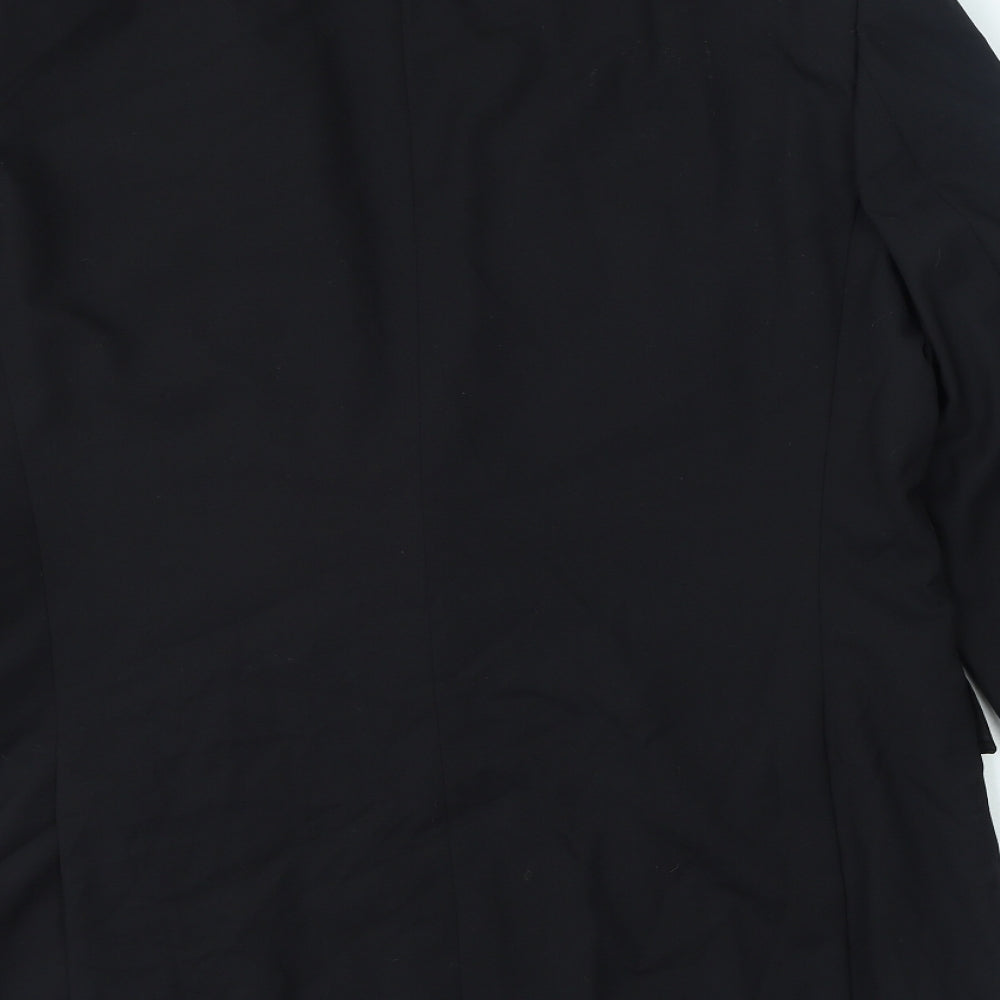 Ralph Lauren Mens Black Polyester Jacket Suit Jacket Size M