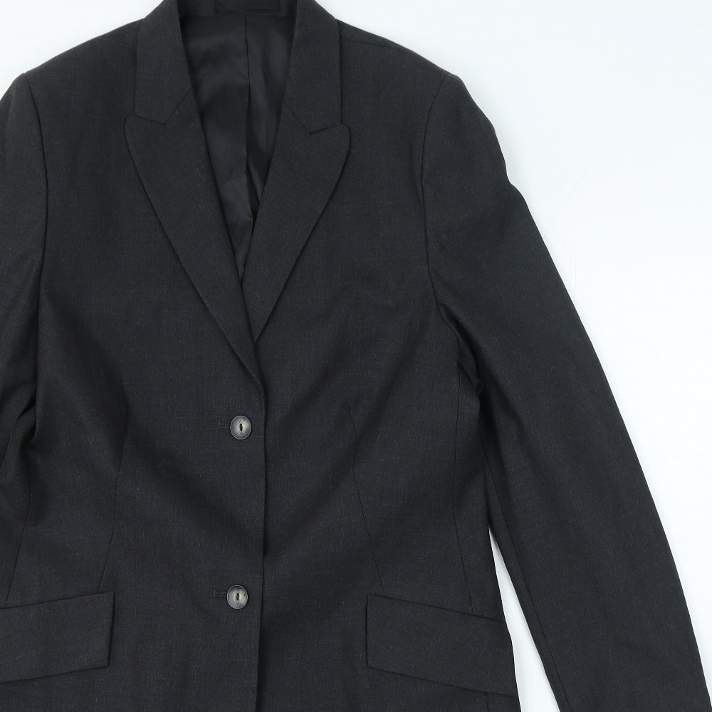 NEXT Womens Grey Wool Jacket Suit Jacket Size 14