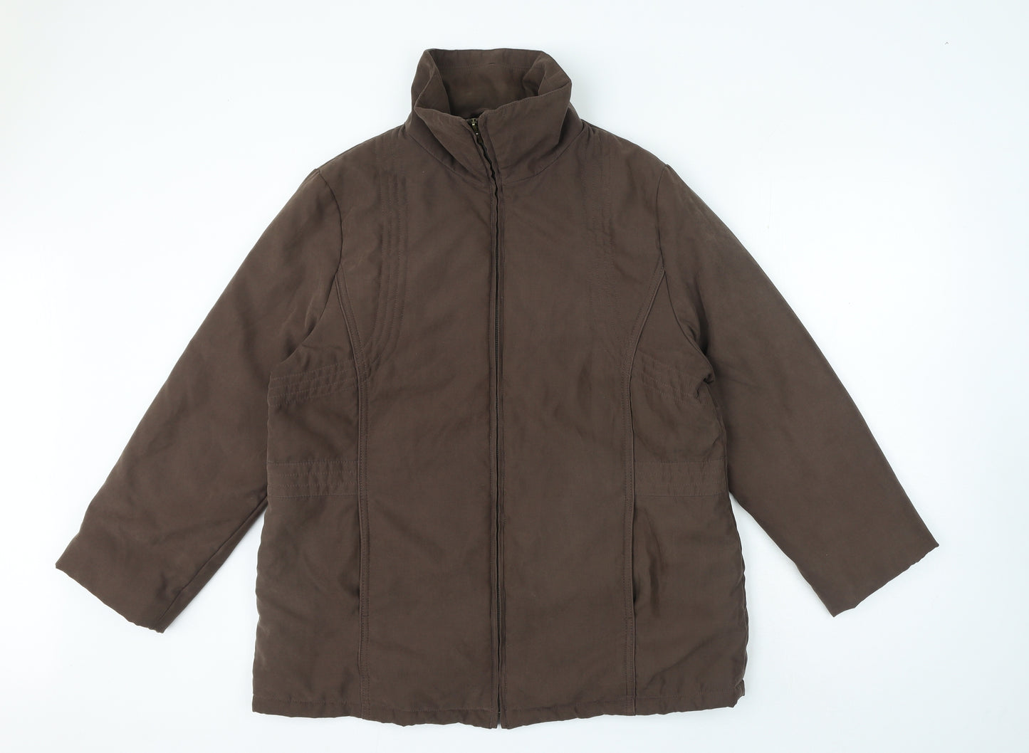 BHS Womens Brown Jacket Size 18 Zip