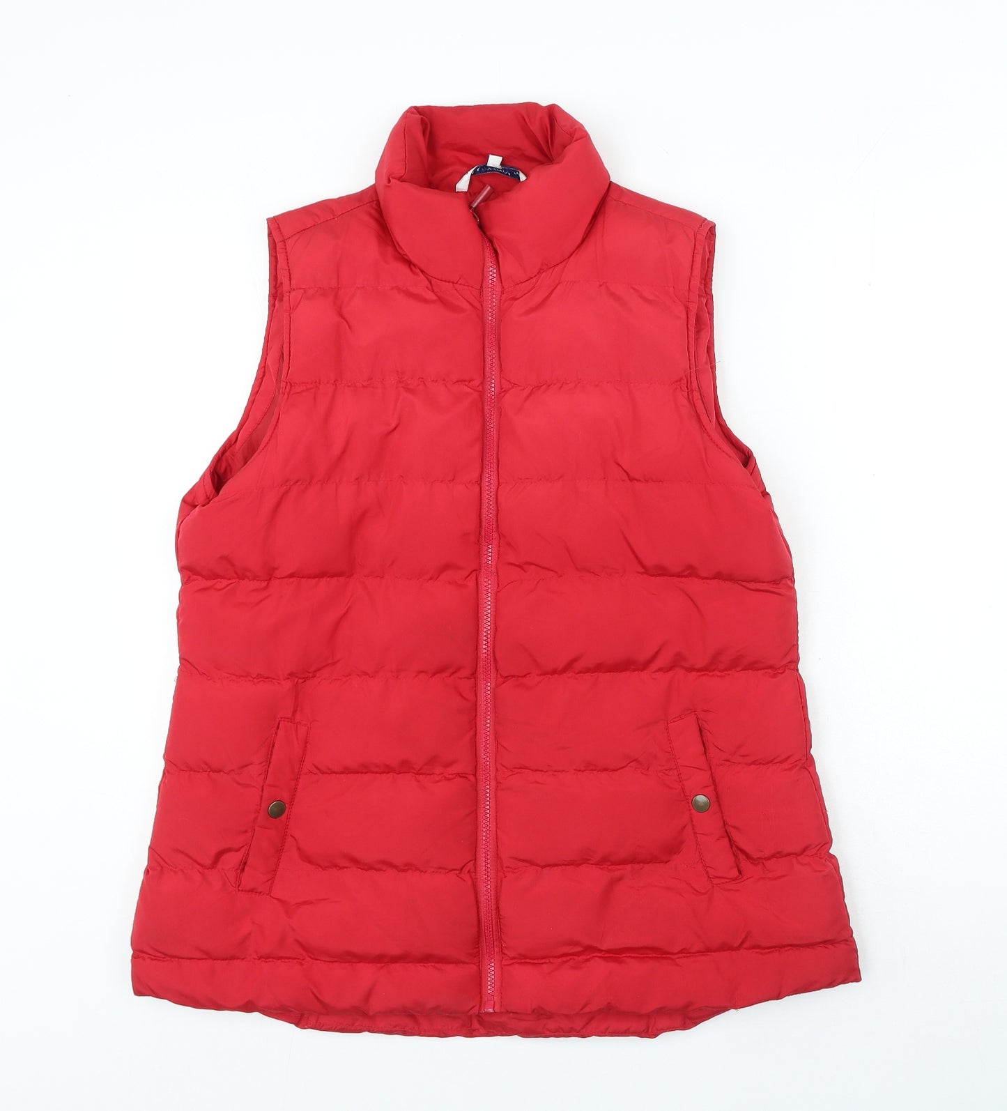 Store Twenty One Womens Red Gilet Coat Size 16 Zip