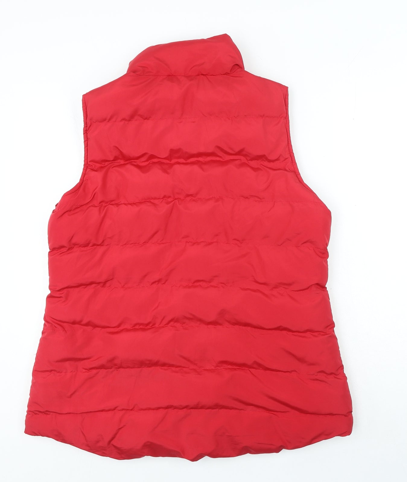 Store Twenty One Womens Red Gilet Coat Size 16 Zip