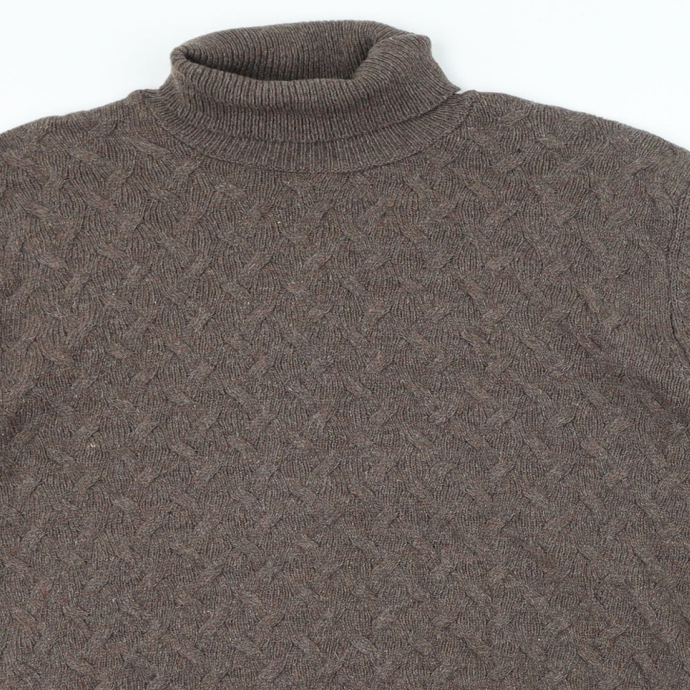 DeFacto Studio Womens Brown Roll Neck Polyester Pullover Jumper Size 2XL