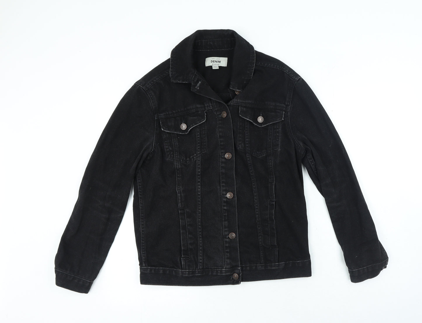 New Look Womens Black Jacket Size 6 Button