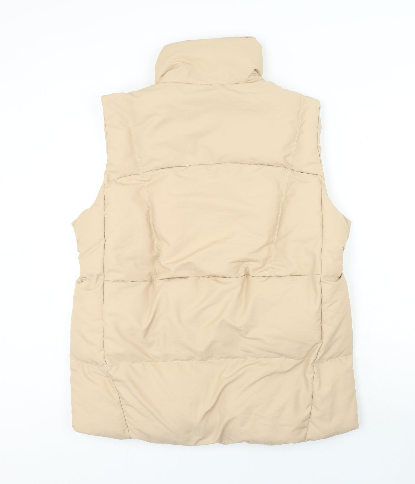 White Icy Womens Beige Gilet Jacket Size M Zip