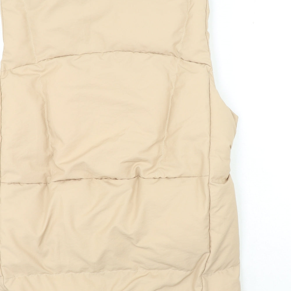 White Icy Womens Beige Gilet Jacket Size M Zip