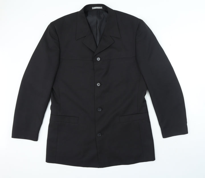 Taylor & Wright Mens Black Polyester Jacket Blazer Size 42