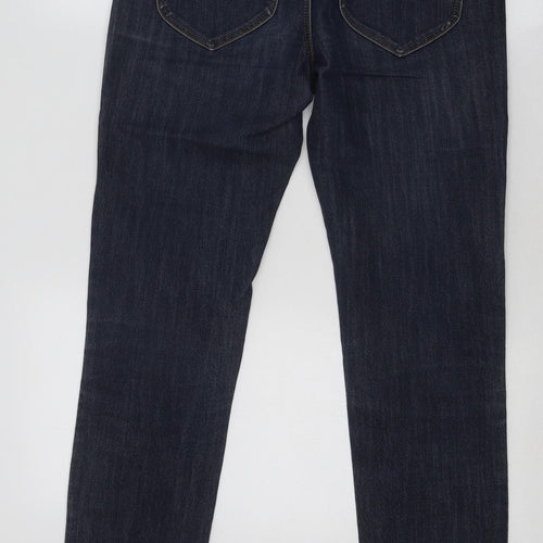 Arizona Womens Blue Cotton Straight Jeans Size 10 L31 in Regular Button