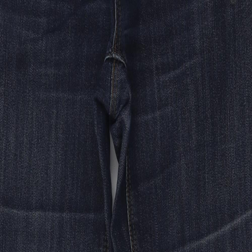 Arizona Womens Blue Cotton Straight Jeans Size 10 L31 in Regular Button