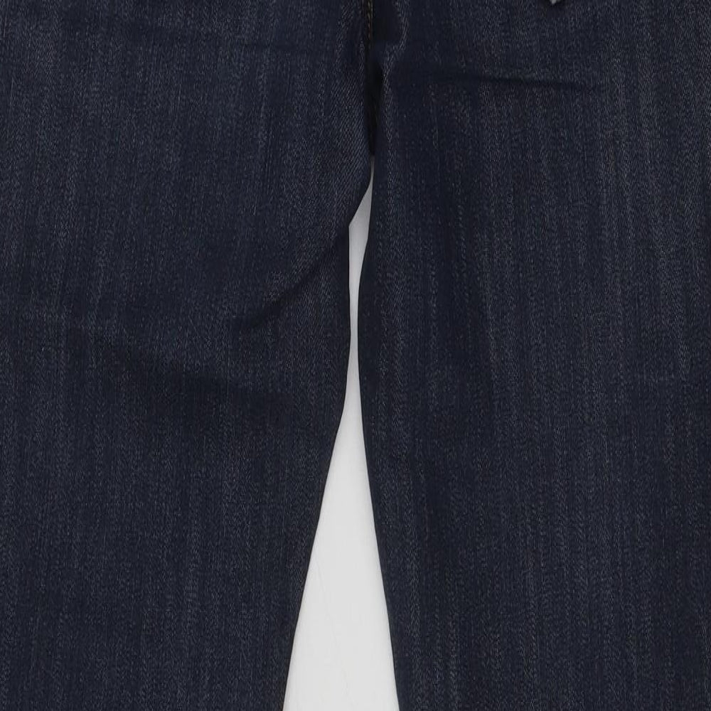 Arizona Womens Blue Cotton Straight Jeans Size 10 L31 in Regular Button