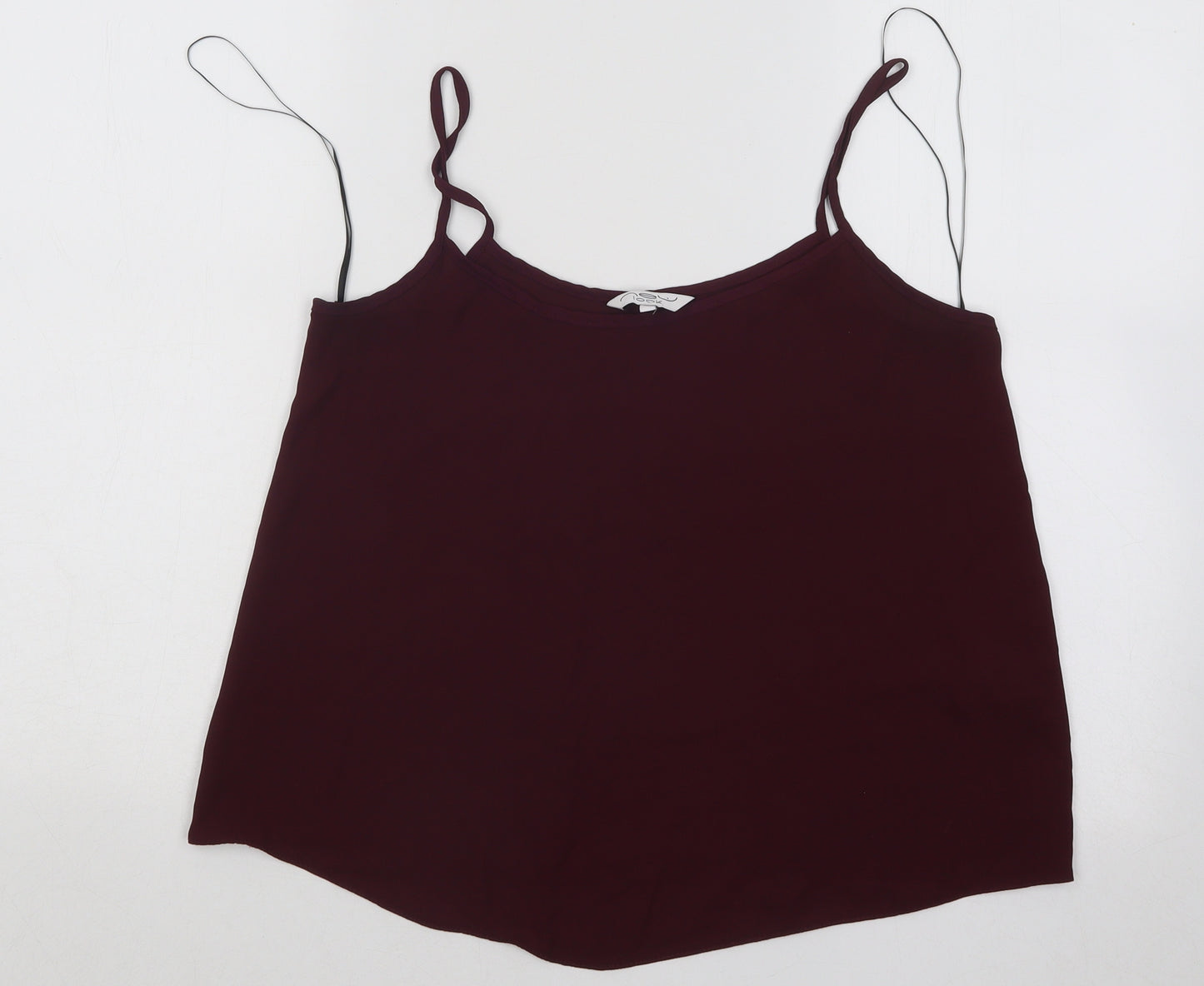New Look Womens Purple Polyester Basic Tank Size 10 Off the Shoulder