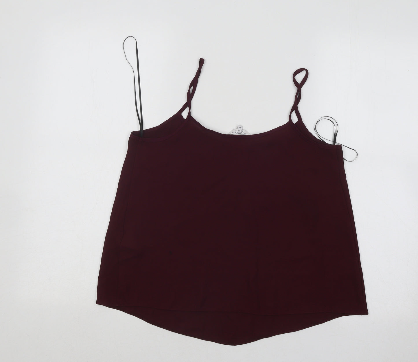 New Look Womens Purple Polyester Basic Tank Size 10 Off the Shoulder