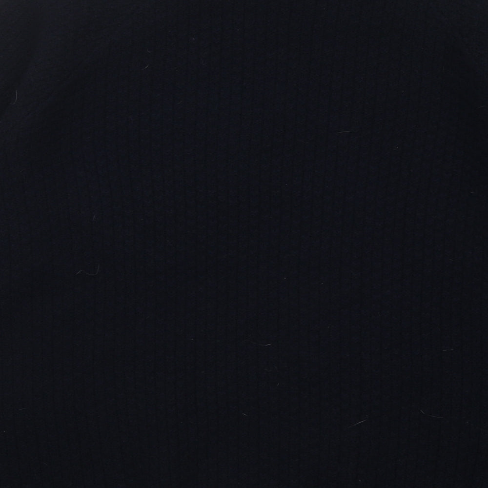 Primark Mens Blue Roll Neck Geometric Acrylic Pullover Jumper Size M