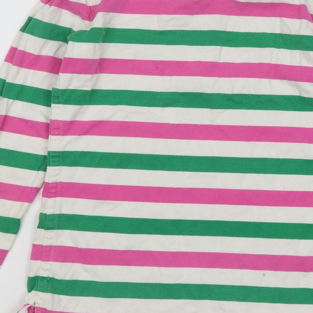 Rampant Sporting Womens Multicoloured Striped Cotton Basic Polo Size 8 Collared