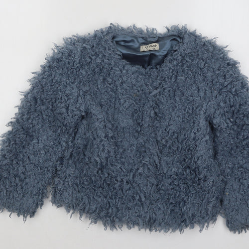 NEXT Girls Blue Jacket Size 4 Years Snap