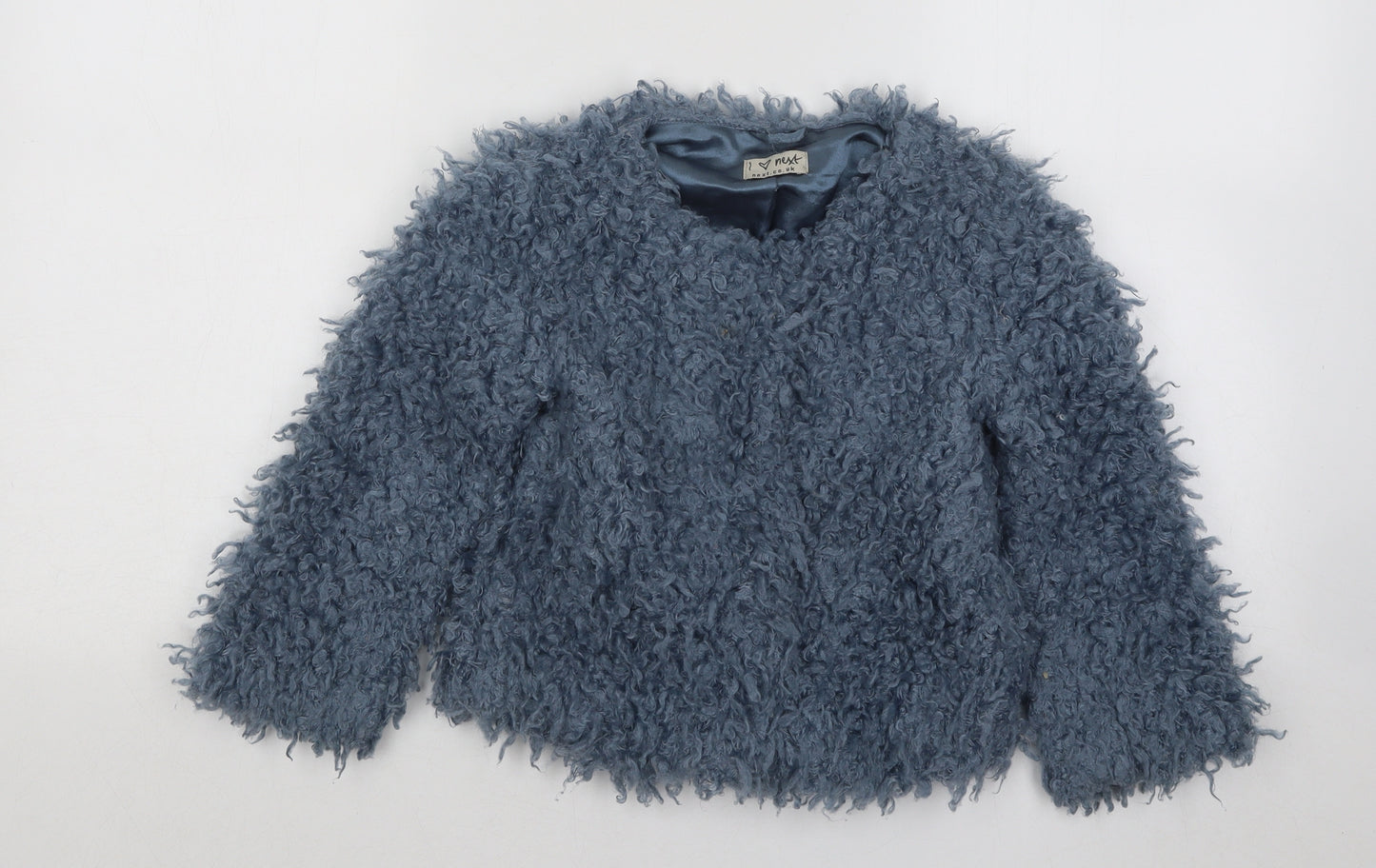 NEXT Girls Blue Jacket Size 4 Years Snap