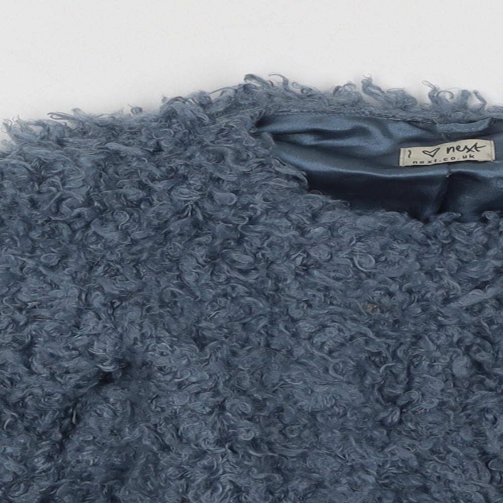 NEXT Girls Blue Jacket Size 4 Years Snap