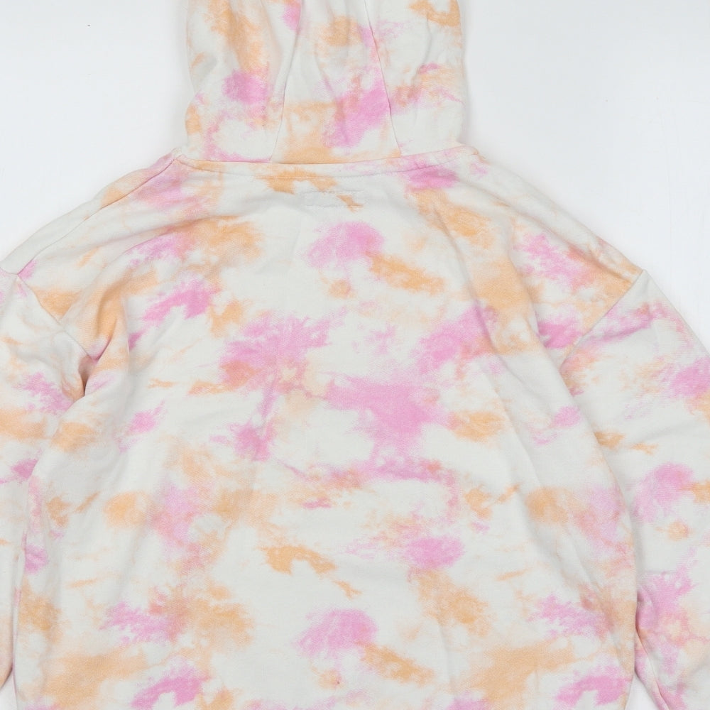 Primark Girls Multicoloured Geometric Cotton Pullover Hoodie Size 9-10 Years Pullover - Malibu