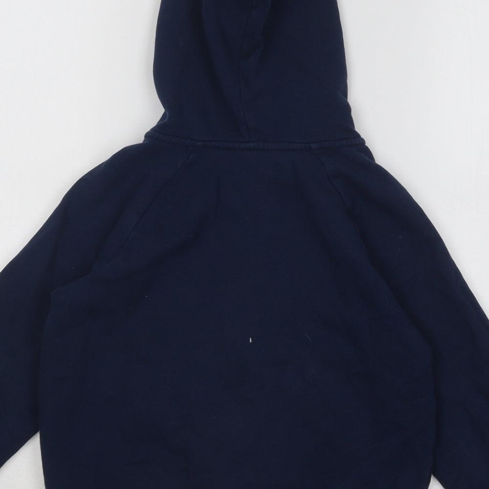 Under armour Boys Blue Cotton Full Zip Hoodie Size S Zip