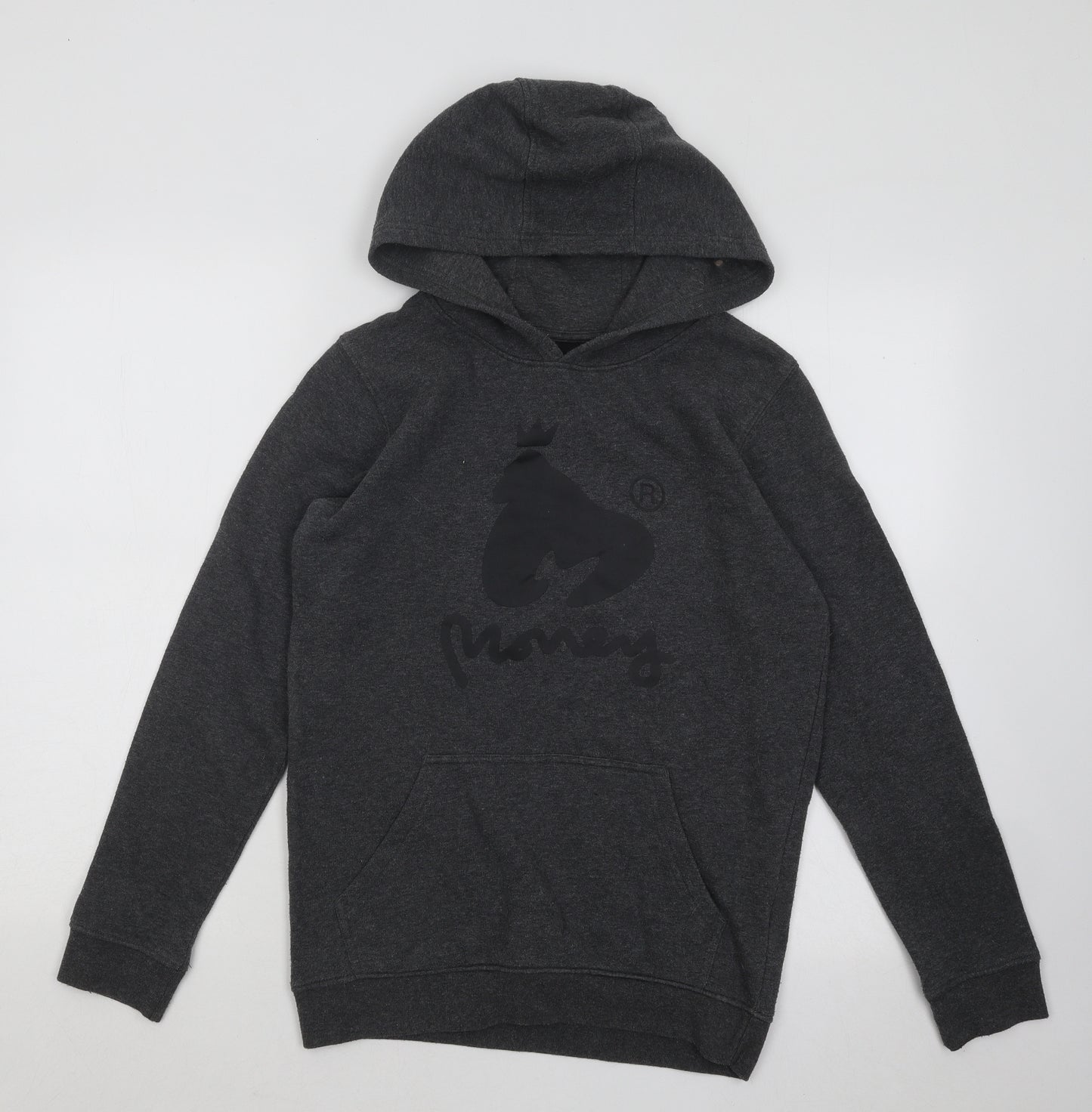 Money Boys Grey Cotton Pullover Hoodie Size 12-13 Years Pullover - Money