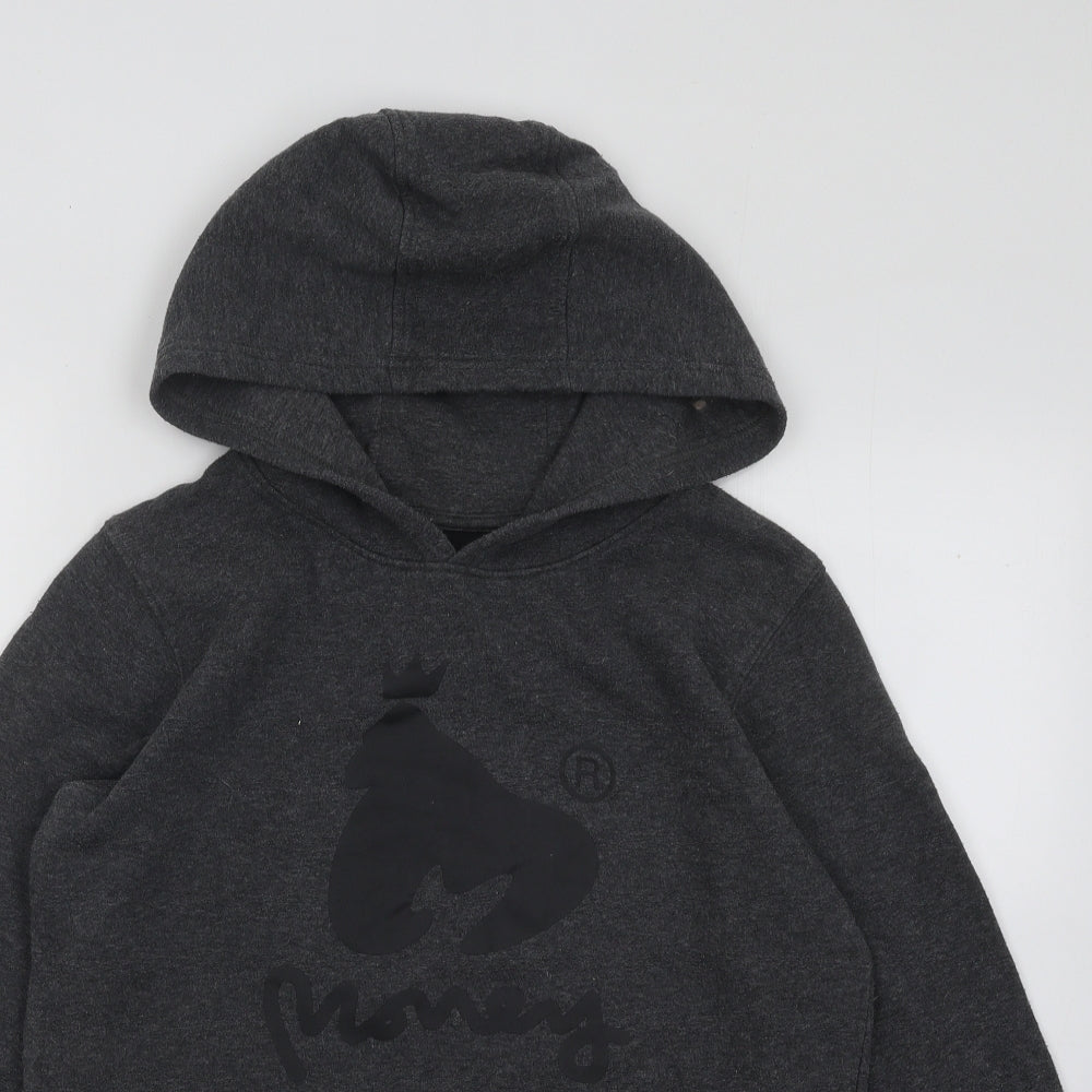 Money Boys Grey Cotton Pullover Hoodie Size 12-13 Years Pullover - Money