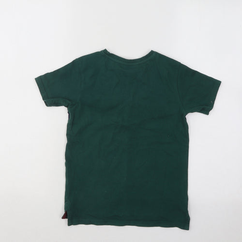 George Boys Green Cotton Basic T-Shirt Size 6-7 Years Round Neck Pullover - Unstoppable