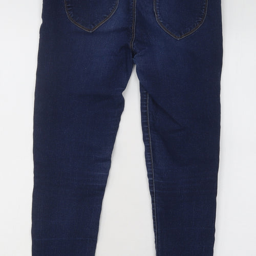 Dorothy Perkins Womens Blue Cotton Skinny Jeans Size 8 L26 in Regular