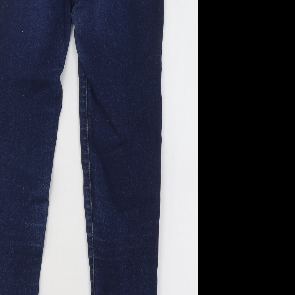 Dorothy Perkins Womens Blue Cotton Skinny Jeans Size 8 L26 in Regular