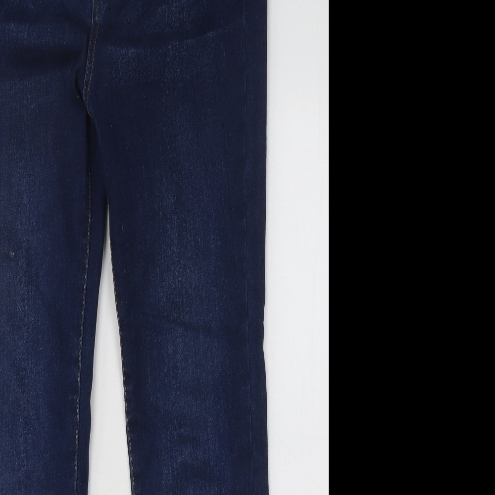Primark Boys Blue Cotton Straight Jeans Size 13-14 Years Regular Button