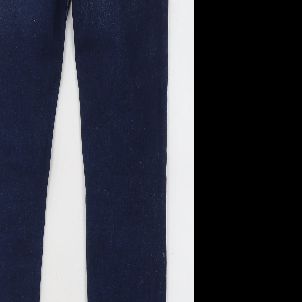 Primark Boys Blue Cotton Straight Jeans Size 13-14 Years Regular Button