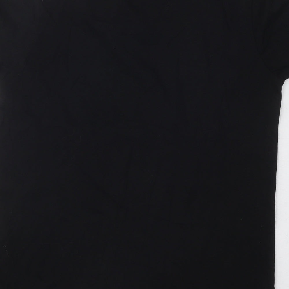 Primark Boys Black Cotton Basic T-Shirt Size 11-12 Years Round Neck Pullover - NYC