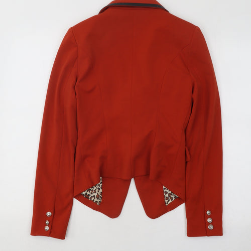 C.D.C Womens Orange Jacket Blazer Size S Button