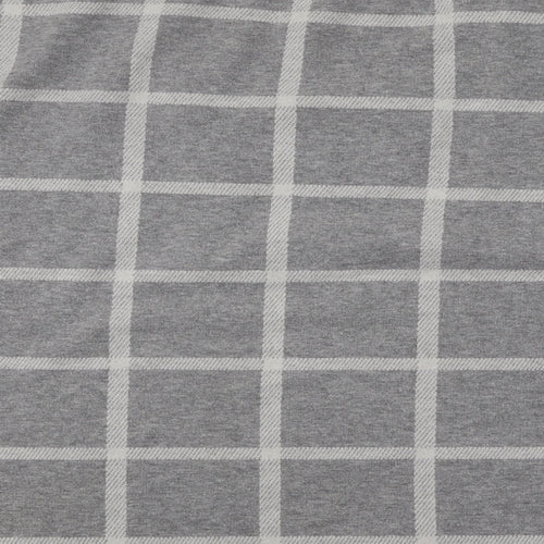 River Island Womens Grey V-Neck Check Cotton Pullover Jumper Size 16