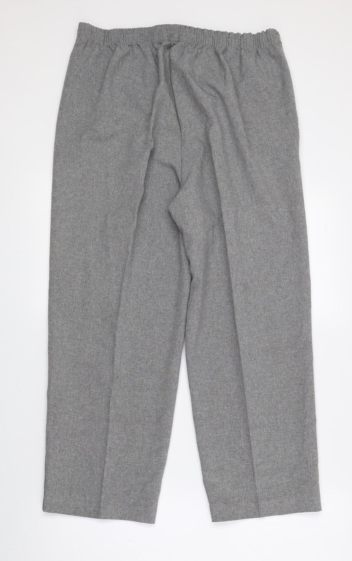 Bonmarché Womens Grey Polyester Trousers Size 14 L24 in Regular
