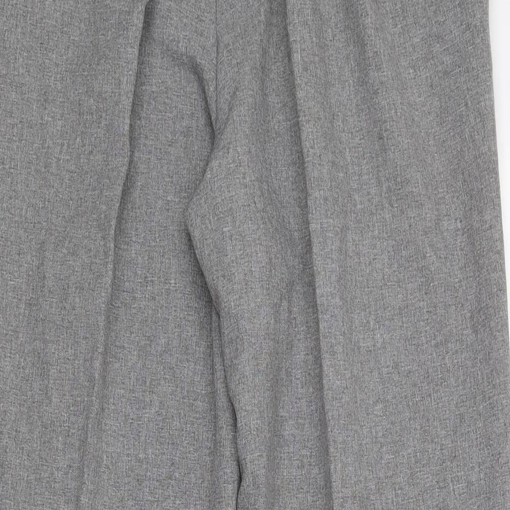 Bonmarché Womens Grey Polyester Trousers Size 14 L24 in Regular