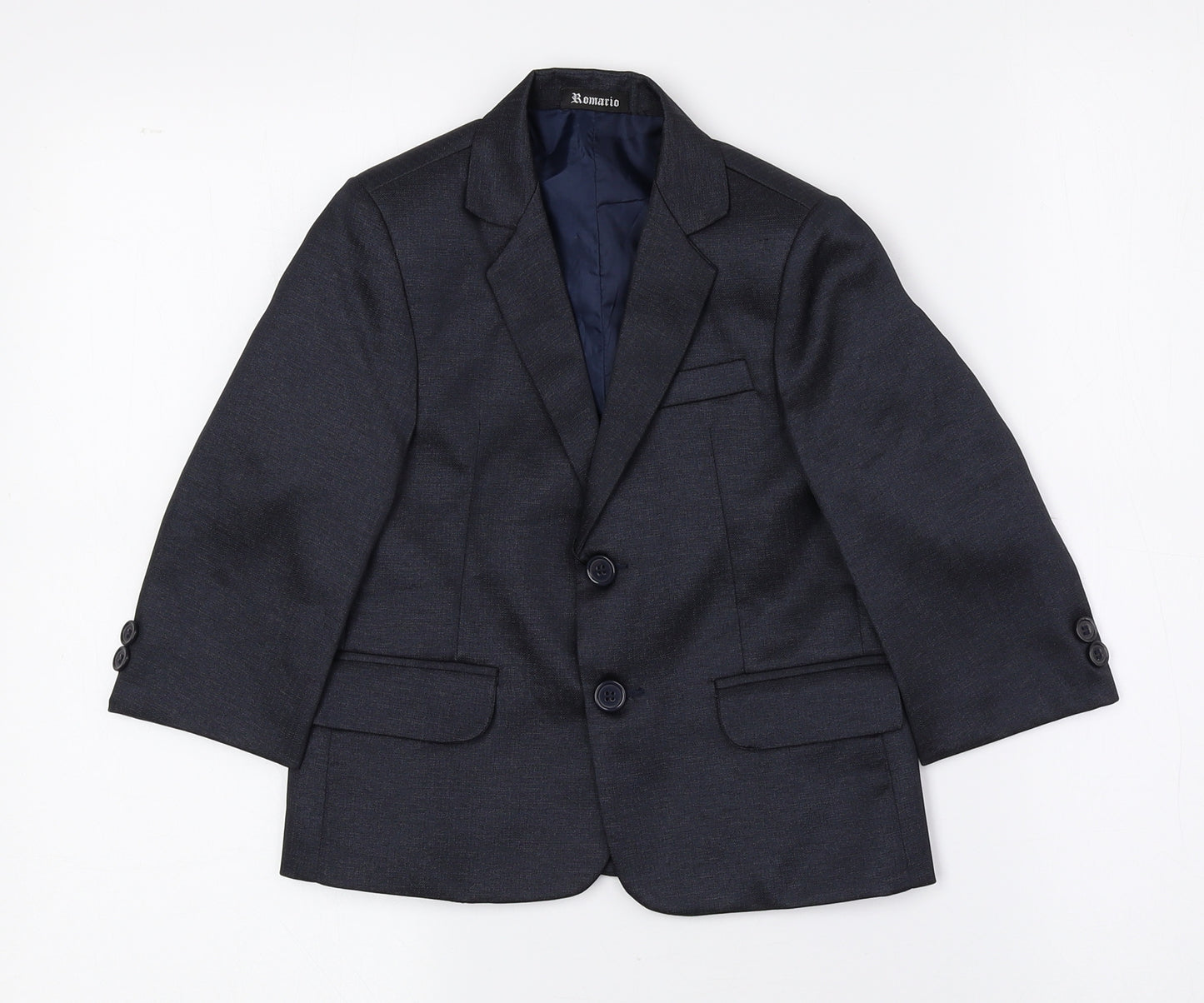 Romario Boys Blue Jacket Blazer Size 2 Years Button