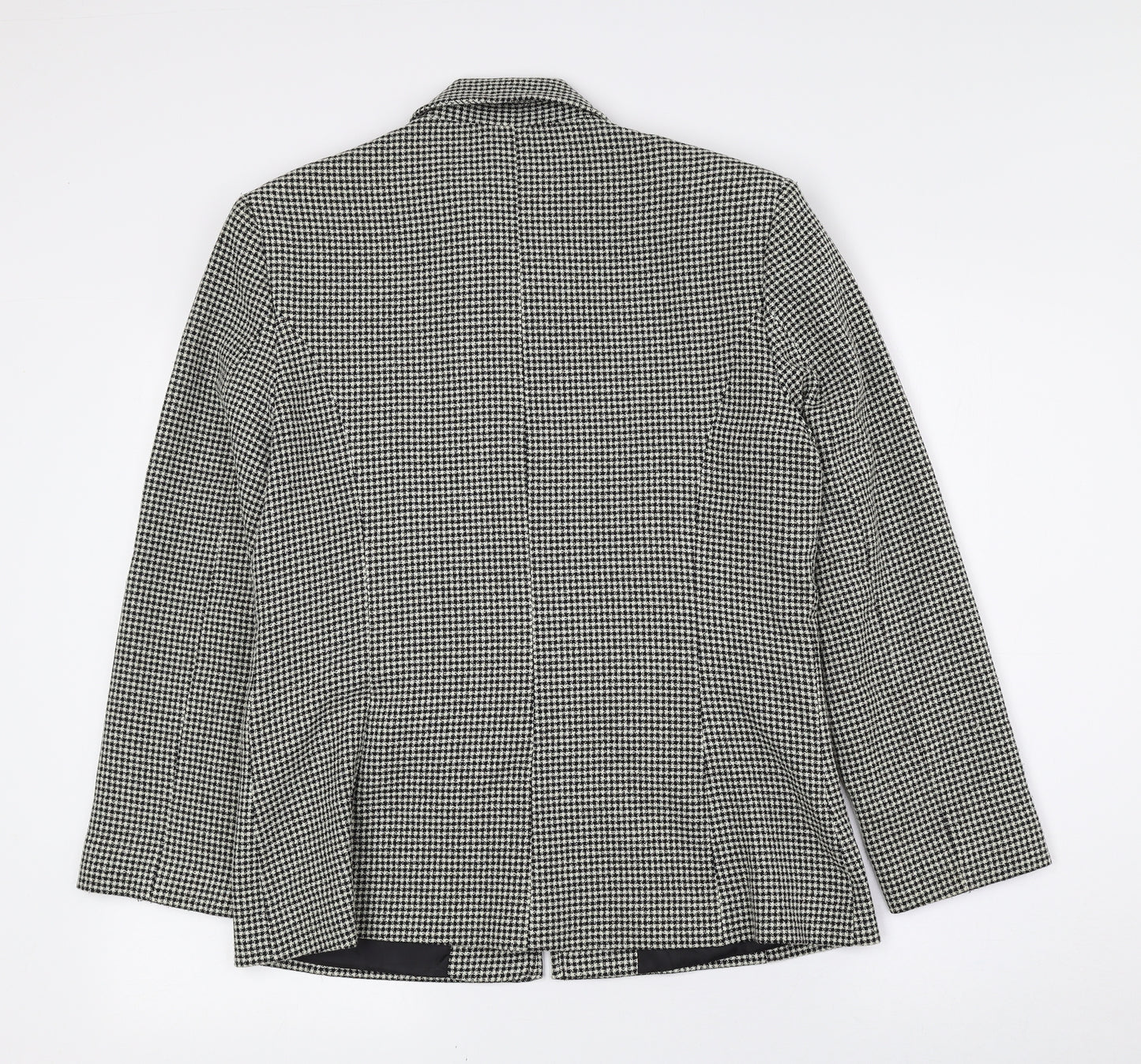 Klass Womens Black Geometric Jacket Size 12 Zip