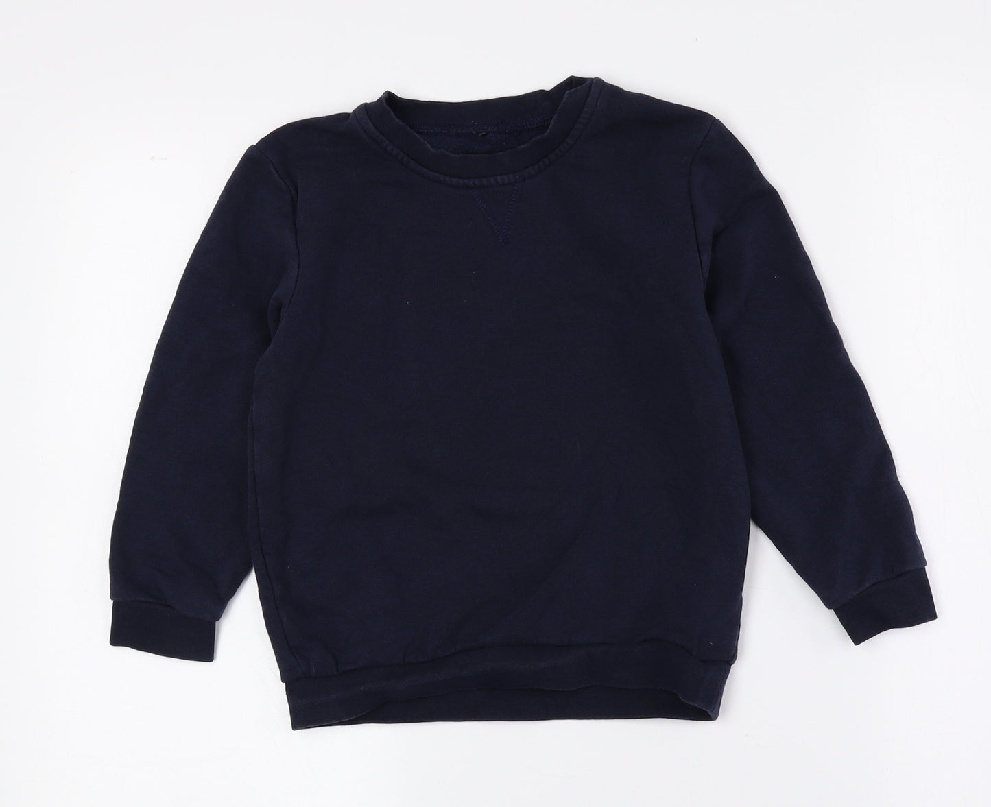 George Boys Blue Cotton Pullover Sweatshirt Size 5-6 Years